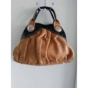 Patent and Natural Leather Bag